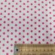Tissu Popeline Imprime Pois Rose Fond Blanc 