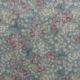 Tissu Popeline Imprime Fleur Fond Vert 