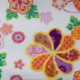 Tissu Popeline Imprime Grosse Fleur Fond Blanc