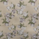 Tissu Popeline Imprime Fleur Fond Ecru 
