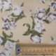 Tissu Popeline Imprime Fleur Fond Ecru 