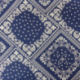 Tissu Popeline Imprime Bandana Bleu 