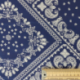Tissu Popeline Imprime Bandana Bleu 