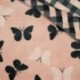 Tissu Polaire Microfibre Double Face Papillon carreaux Rose Clair 