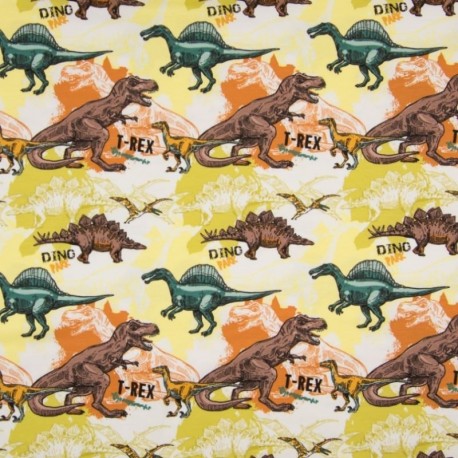 Tissu Jersey Imprimé Dinosaure