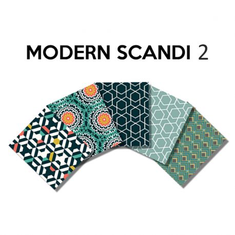 Un Lot de 5 Coupons de Tissu Modern Scandi Multico 45x55 cm