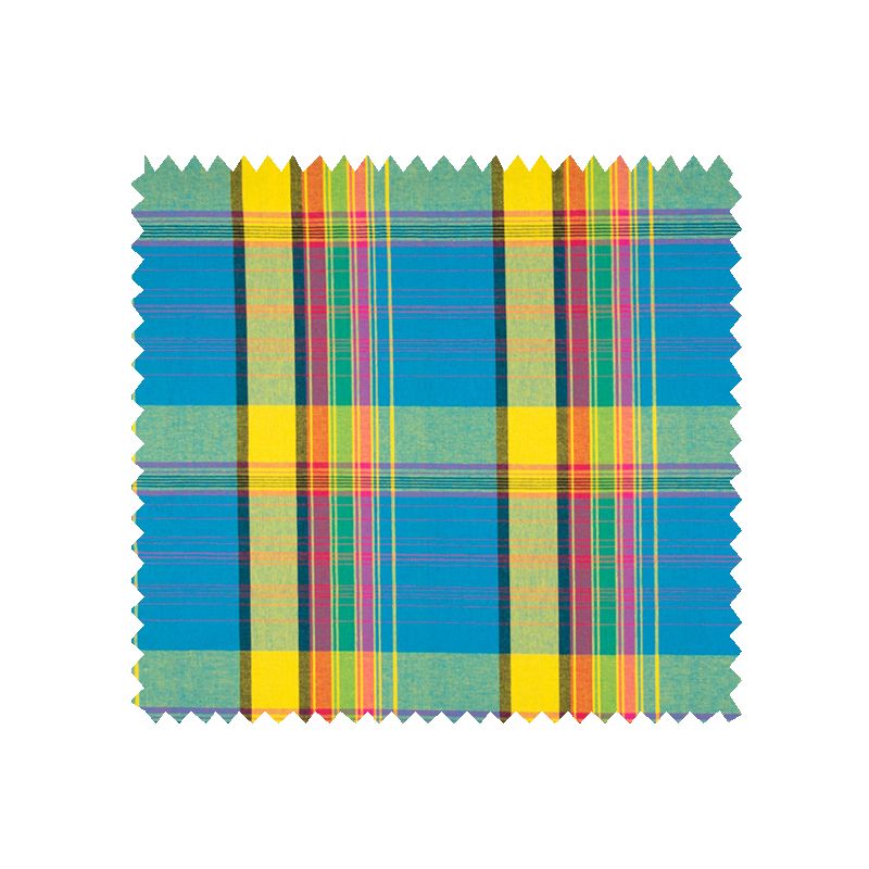 Tissu Madras Turquoise