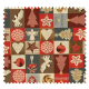 Tissu Coton De Noël Imprimé Patchwork