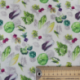 Tissu Coton Imprimé Digital Potager Fond Blanc