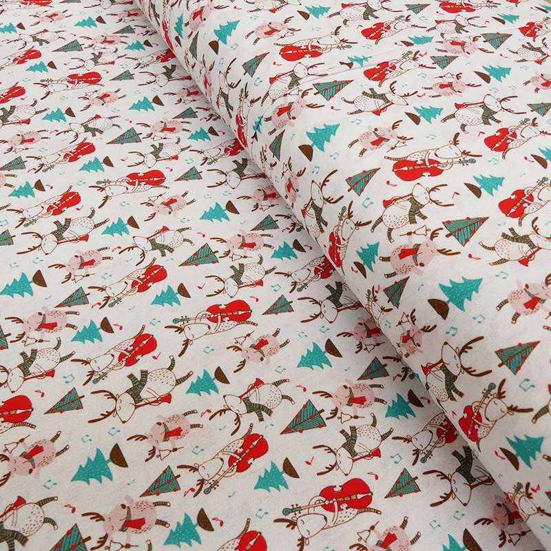 Tissu Coton Imprimé Digital Christmas Spirit 