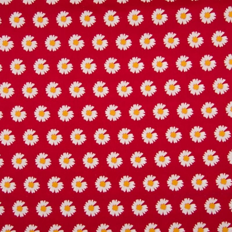 Tissu Coton Imprimé Rouge 