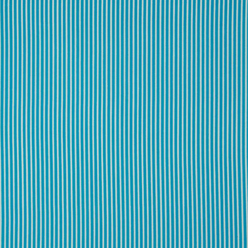 Tissu Rayé Turquoise