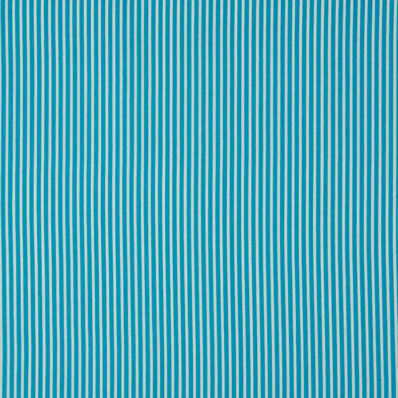 Tissu Rayé Turquoise