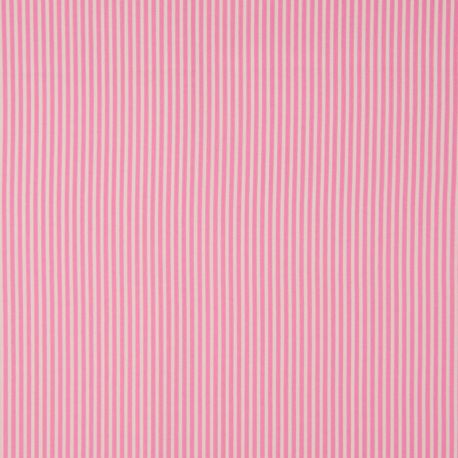 Tissu Rayé Rose