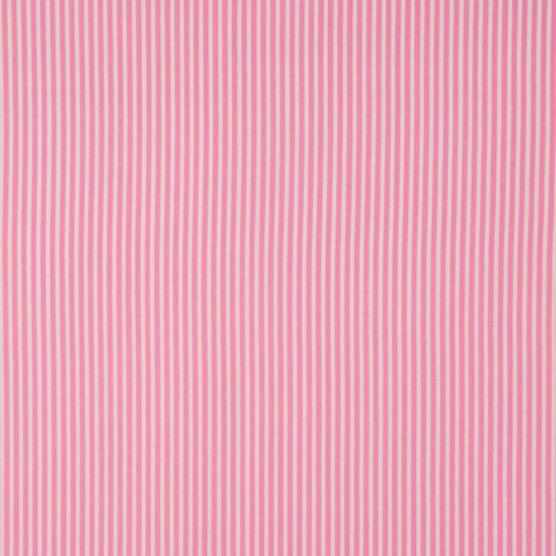 Tissu Rayé Rose