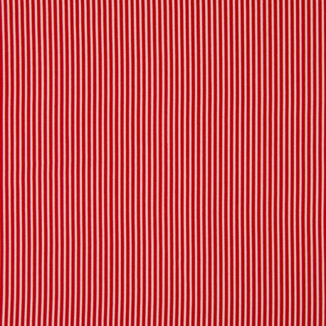 Tissu Rayé Rouge