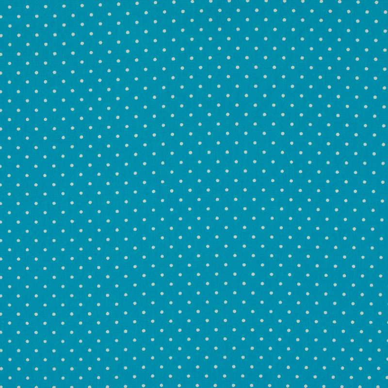 Tissu Imprimé Epingle Pois Turquoise