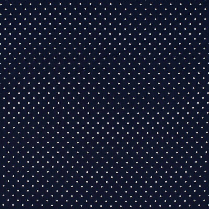 Tissu Imprimé Epingle Pois Marine