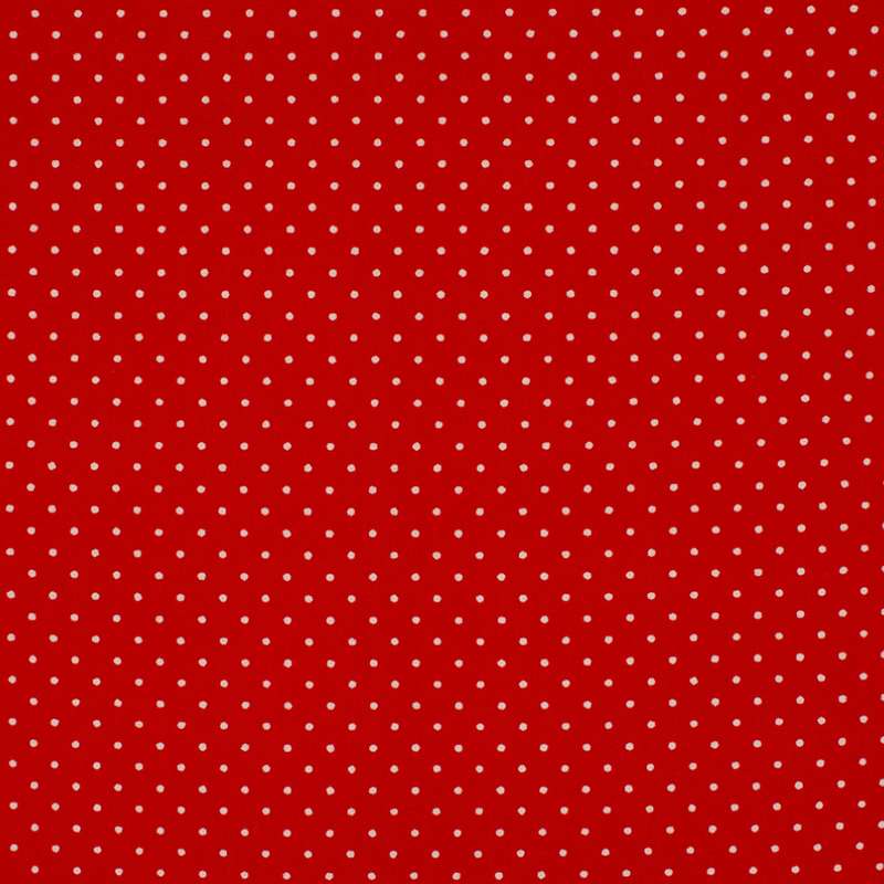 Tissu Imprimé Epingle Pois Rouge