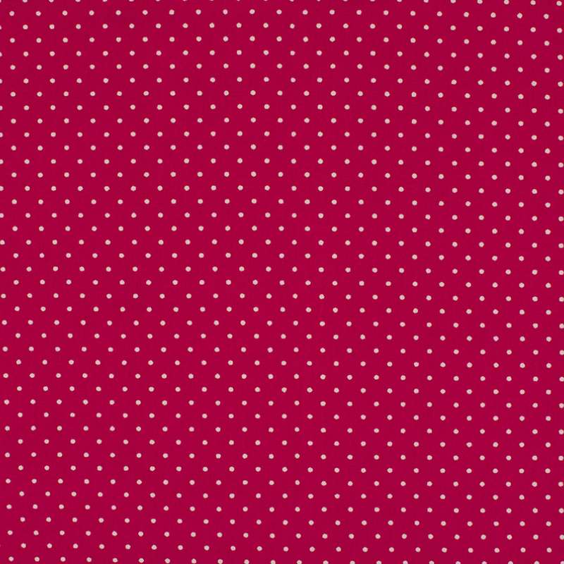 Tissu Imprimé Epingle Pois Fuchsia