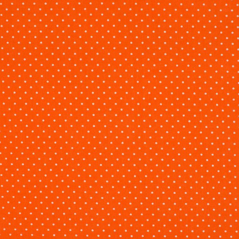 Tissu Imprimé Epingle Pois Orange