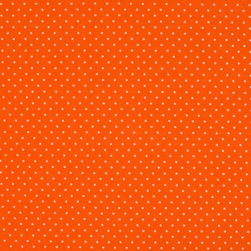 Tissu Imprimé Epingle Pois Orange