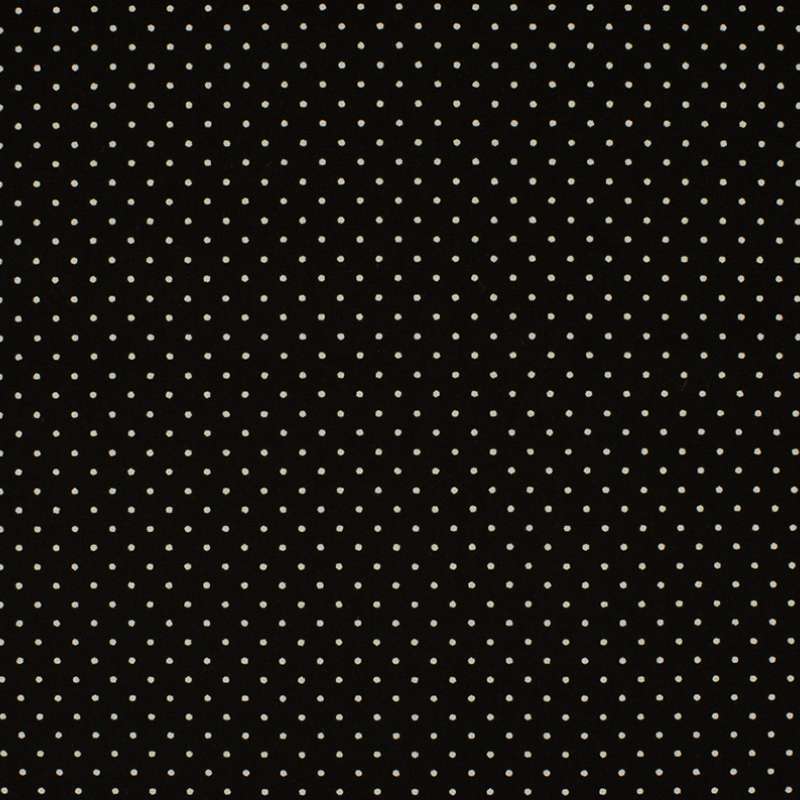 Tissu Imprimé Epingle Pois Noir
