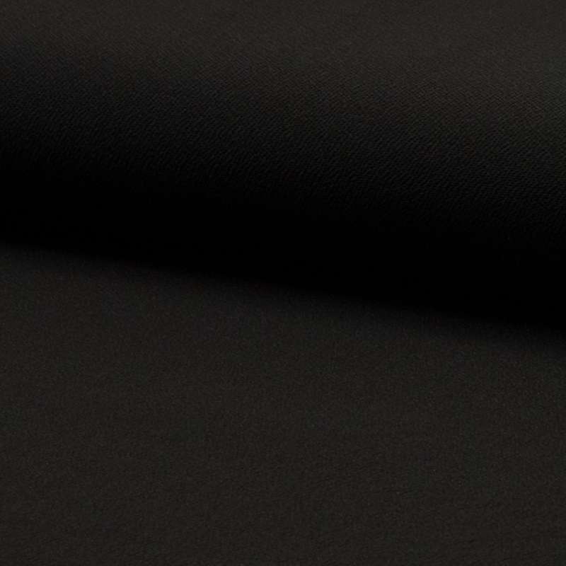 Tissu Jersey Crepe Uni Noir