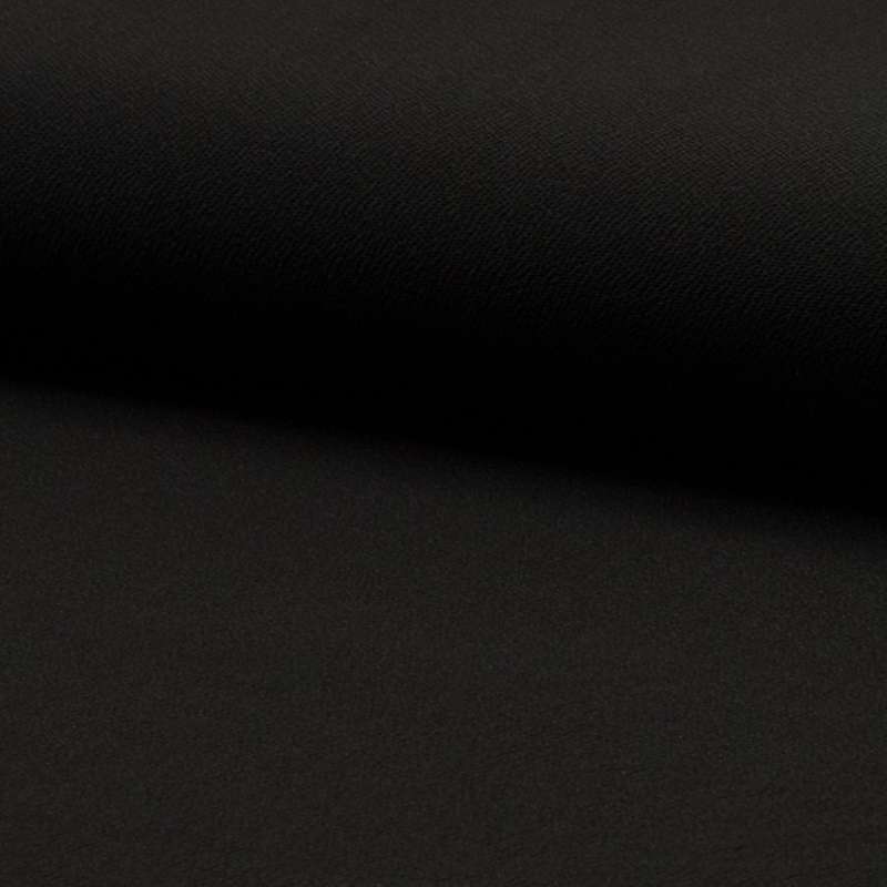 Tissu Jersey Crepe Uni Noir
