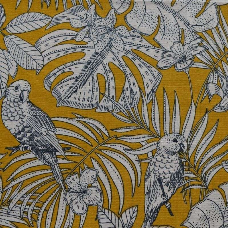 Tissu India Toile Coton Imprimée Jaune