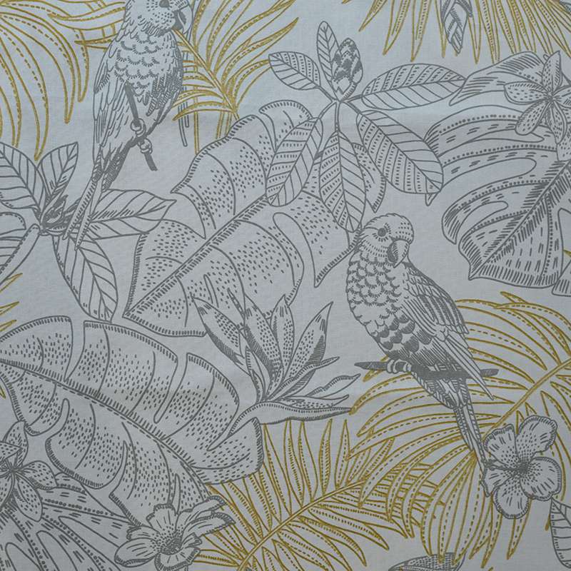 Tissu Goldy Toile Coton Imprimée Gris