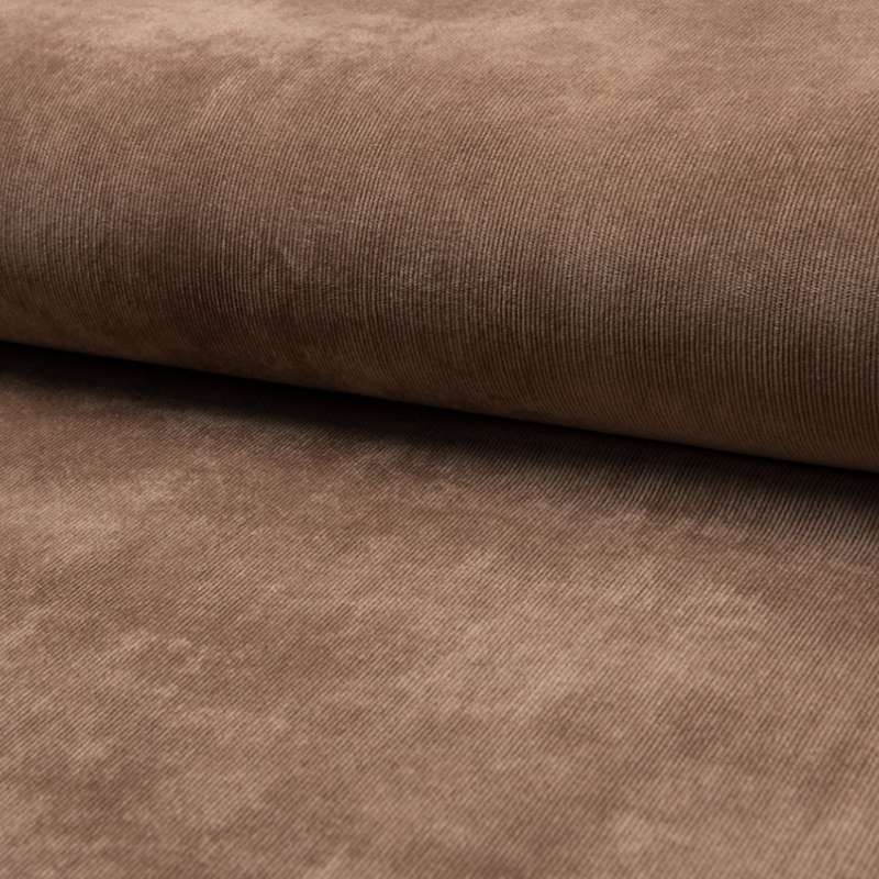 Tissu Velours Milleraies Uni Taupe 