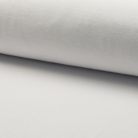Tissu Jersey Velours Nicky Uni Blanc