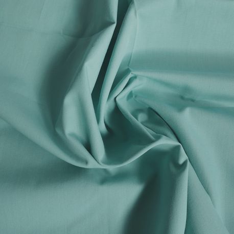 Tissu Popeline Uni Celadon