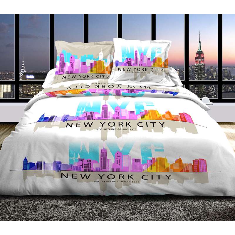 Linge de Lit Skyline Nyc Rose 