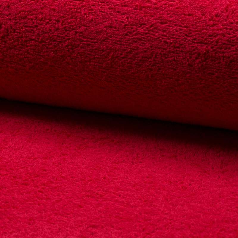 Tissu Eponge Uni Rouge