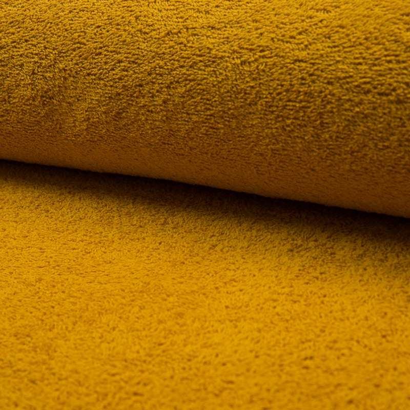 Tissu Eponge Uni Ocre