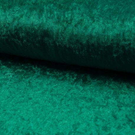 Tissu Panne De Velours Uni Vert Bouteille