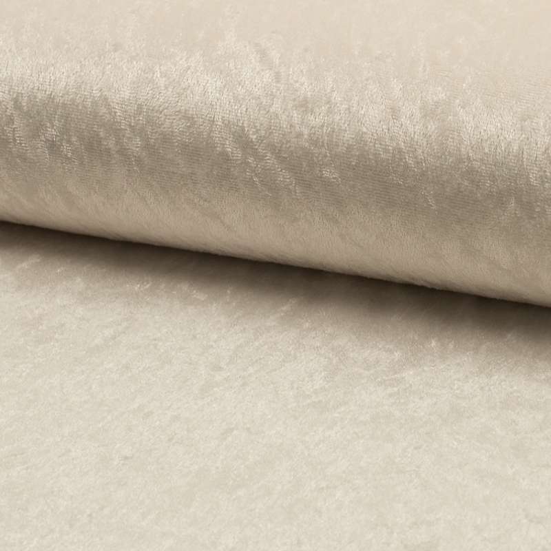 Tissu Panne De Velours Uni Blanc