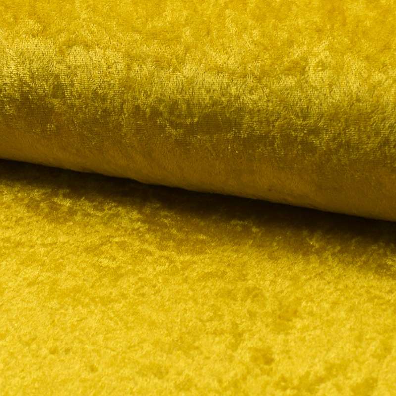 Tissu Panne De Velours Uni Gold