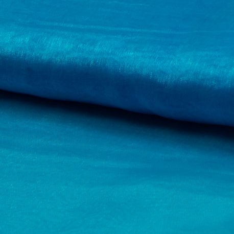 Tissu Organza Uni Turquoise