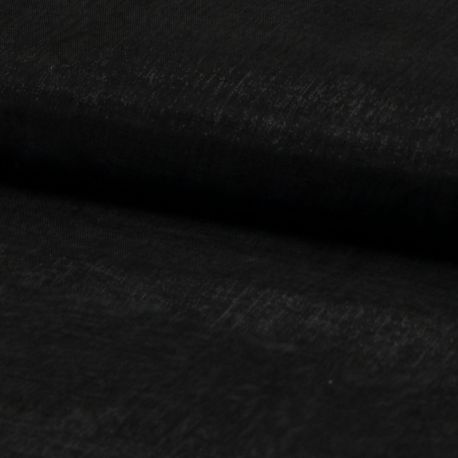 Tissu Organza Uni Noir