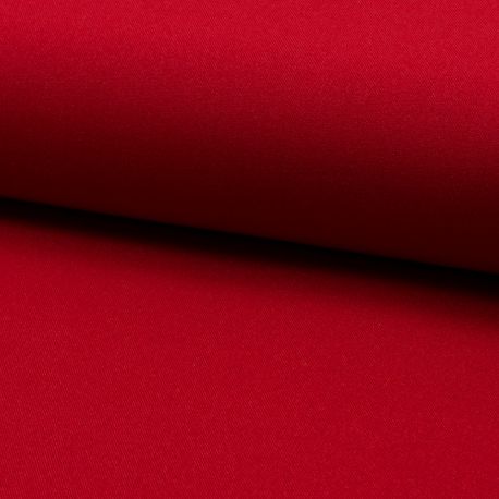 Tissu Burlington Uni Rouge