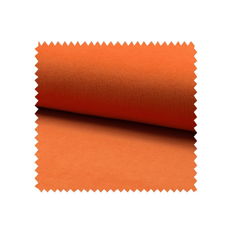 Tissu Velours Milleraie Uni Mandarine