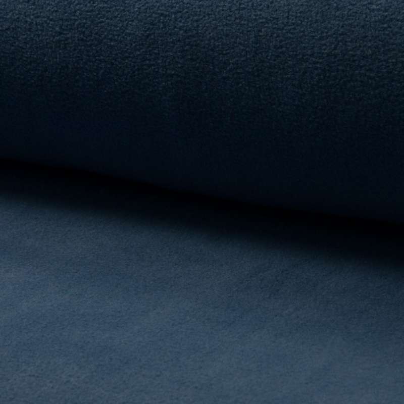 Tissu Polaire Uni Jeans