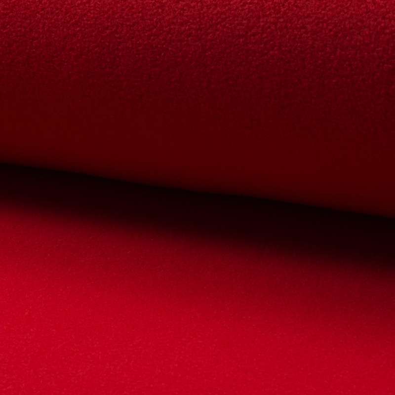 Tissu Polaire Uni Rouge