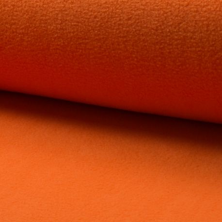 Tissu Polaire Uni Orange