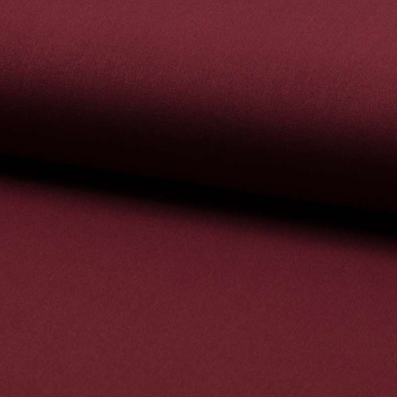 Tissu Gabardine Uni Bordeaux