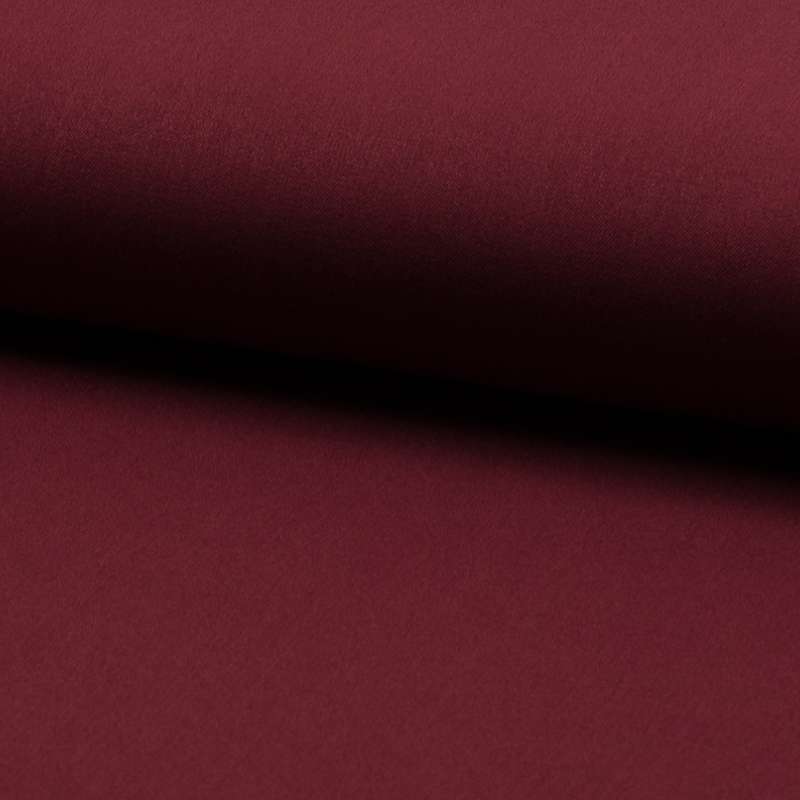 Tissu Gabardine Uni Bordeaux