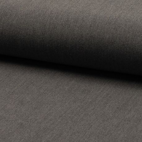 Tissu Gabardine Uni Gris Chiné